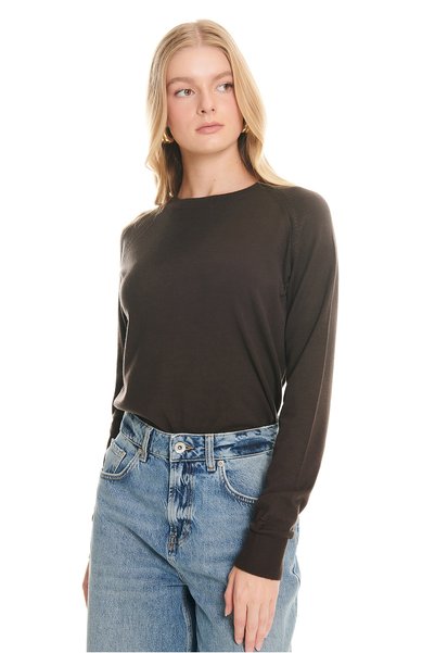 Ted Baker Acı Kahverengi Basic Bisiklet Yaka Kazak