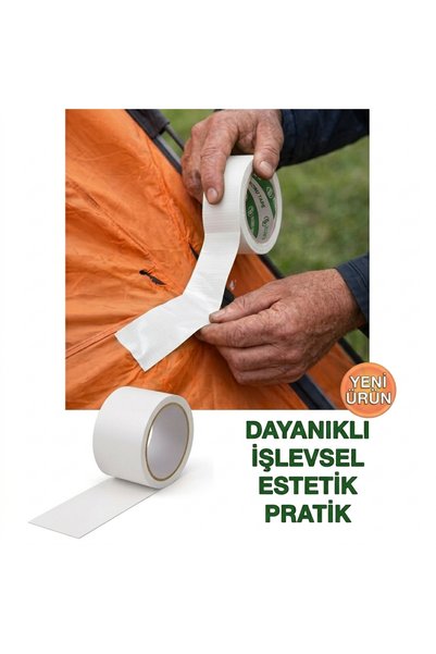 Primeaks Beyaz Çadır Tamir Bandı 48 mm x 10 Metre Su Geçirmez Güçlü Yapışkan ...