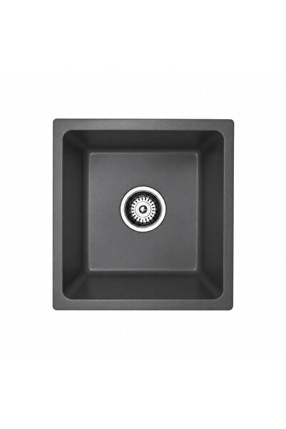 QUESTO SİNK GRANİT EVİYE 45X45 (40X40) SİYAH MUTFAK EVİYESİ
