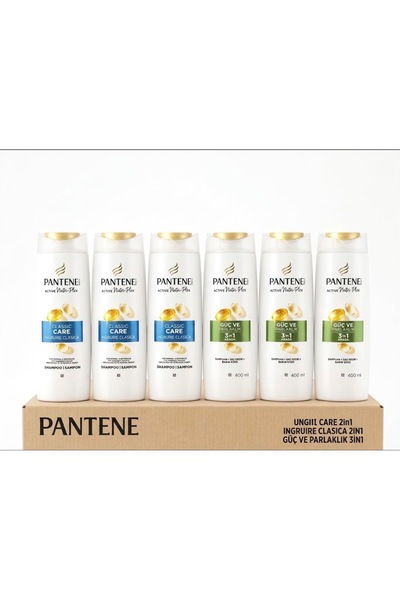 Pantene Pachet 6x Șampon Pro-V Nutri-Plex, 400 ml (3x Güç ve Parlaklık 3în1 +...