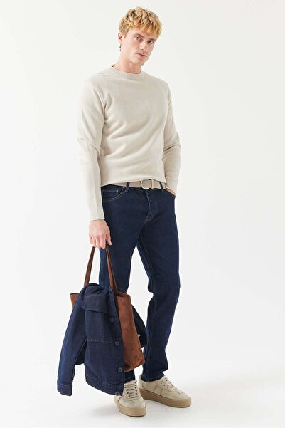 PAULMARK Men's Circular Neck Rice Knit Tricot Sweater Em2113