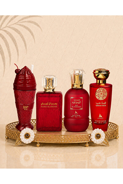 Ayelet Set of 4 Oriental Women's Perfumes - Jam Jam Red + Ramz Al Aryan + Fak...
