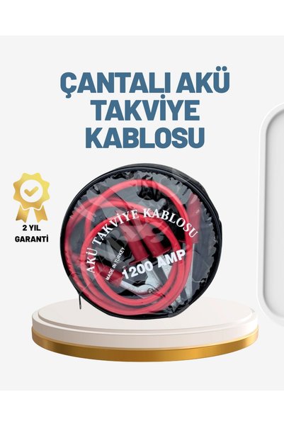 ARNEER Mey İthalat® 1200A Güçlü Akü Takviye Kablosu 2M Büyük Maşalı Acil Yardım