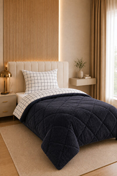 LOOMY HOME Helena Welsoft Pamuklu Desenli Çift Taraflı 155 x 215 Cm Tek Kişil...