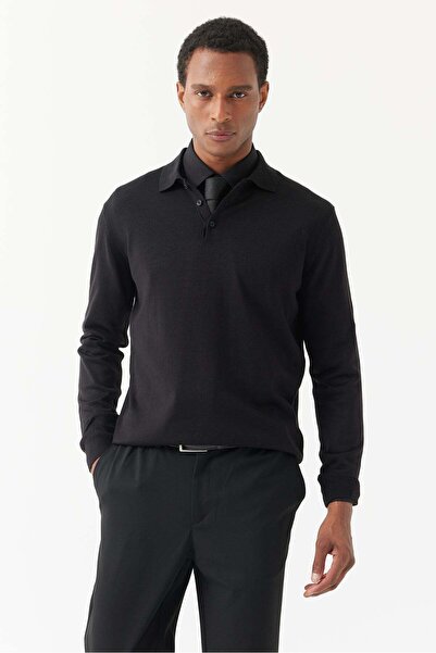 PAULMARK Men's Polo Neck Knitwear Sweater