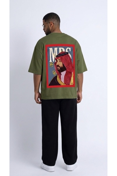 ZAVIXO Saudi Arabia Themed Arabian Portrait Large Back Print Graphic T-Shirt