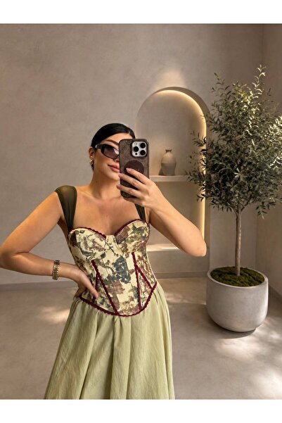 Bak'ap Corset cu model din tul, model prințesă, tendință premium