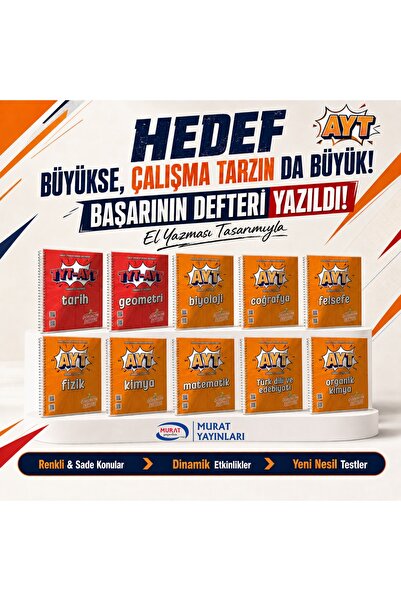Murat Yayınları 2026-2027 MÜFREDAT AYT TÜM DERSLER DİNAMİK ETKİNLİKLİ SORULU ...
