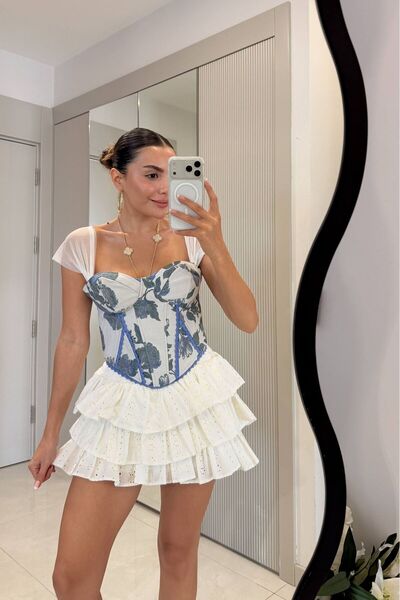 Bak'ap Corset cu model din tul, model prințesă, tendință premium