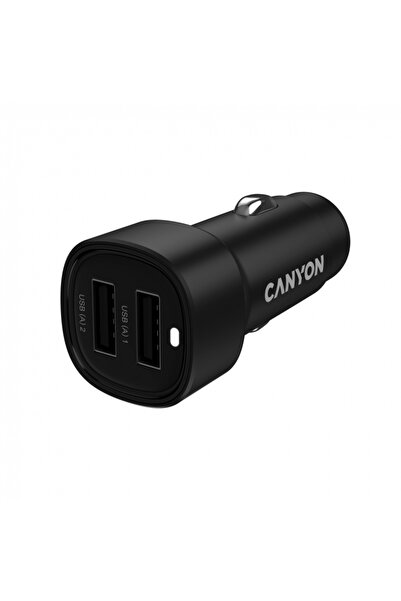 CANYON Încărcător auto OnDrive 24 24W 2× USB-A, negru