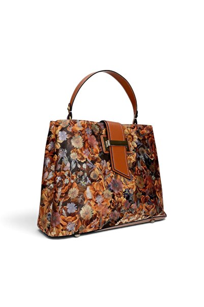 LAURA VITA ADRIA 02 Camel Women's Bag – Floral Print, Handbag/Shoulder Bag, 2...