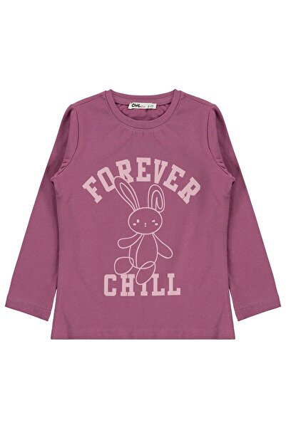 Civil Girls Forever Chill majica sa printom za uzrast 6-9 godina - lila