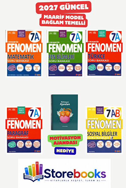 Fenomen Yayıncılık 7.Sınıf Mat A-Fen A-Türkçe A-Paragraf A ve Sosyal A-B Soru...