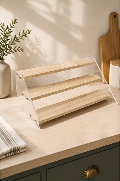 PUPSI 3-Tier Floating Shelf, Wood, Minimalist Modern Design, for Books, Blank...