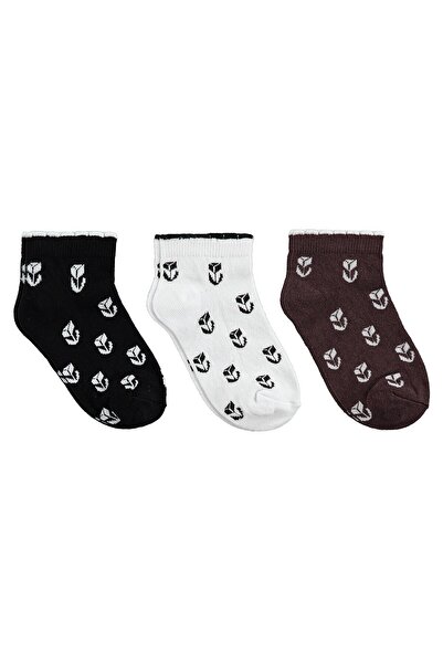 Civil Girls Rose 3-Pack Booties Socks for Girls Aged 2-12