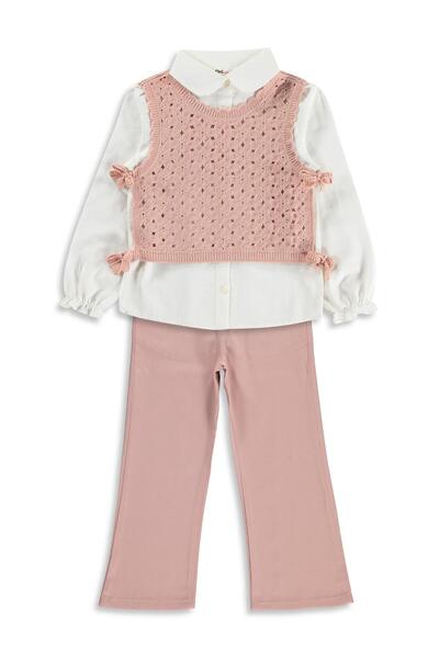 Civil Girls Floral Patterned Set for 6-9 Years - Pink
