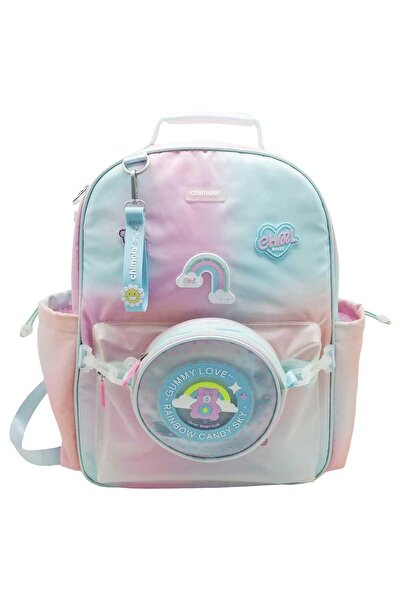 CHIMODA Chimola rainbow teddy bear blue-pink backpack