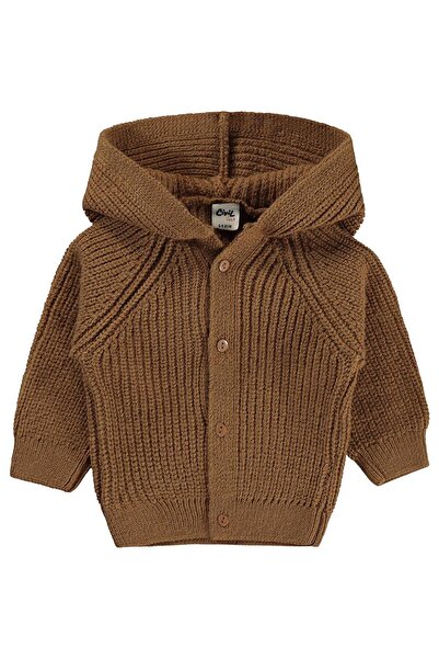 Civil Baby 4522 Cardigan with Teddy Bear Ears for 6-18 Months - Brown