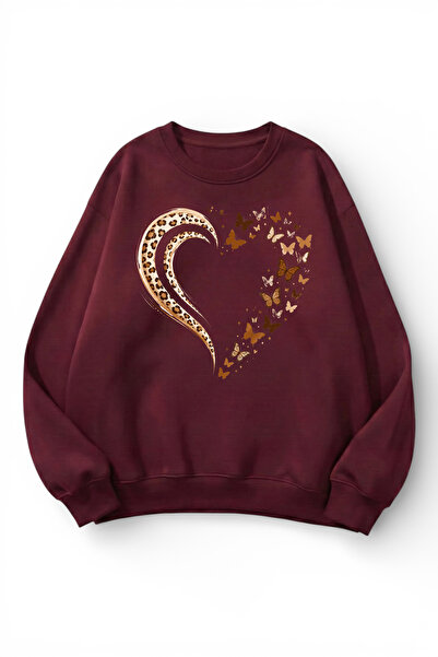 uyguntarz Unisex Soft Textured Leopard and Butterfly Heart Printed Design Ove...
