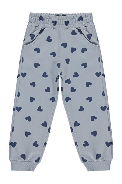 Civil Girls Heart Patterned Sweatpants for 2-5 Years Old - Blue