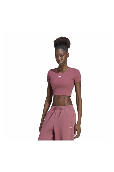 adidas Kt4756-K Ess Rib Tee Women's T-Shirt Burgundy