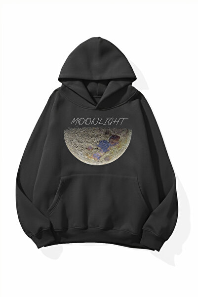 uyguntarz Unisex Soft Textured Real Moonlight Printed Design Oversize 3 Threa...