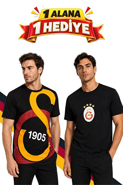 Galatasaray Original Licensed Fan T-Shirt, Black T-Shirt with Gift