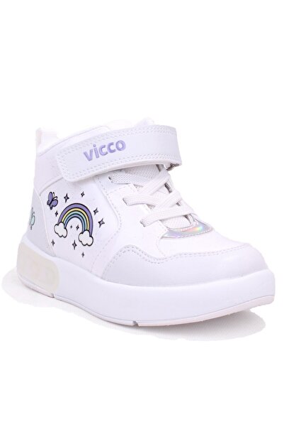 Vicco Şira 946P26K257 Beyaz Ortopedik Işıklı Kız Çocuk Spor Bot