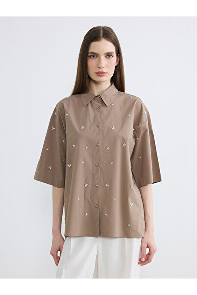 LC Waikiki Esvab • Modern & Distinctive Stone Embellished Women's Shirt