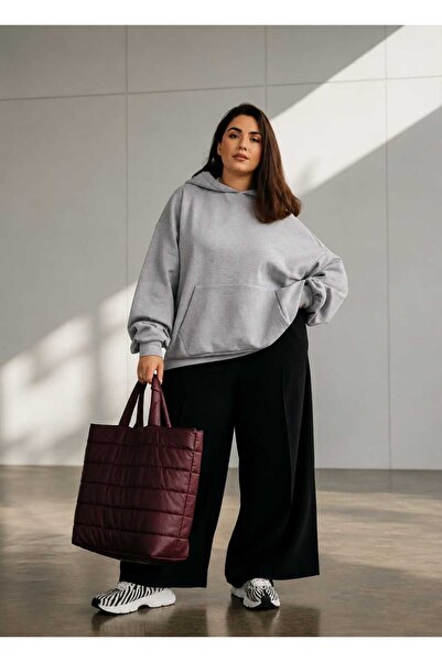 BENROMA 3 Yarn Combed Cotton Plus Size Unisex Sweatshirt Mq5