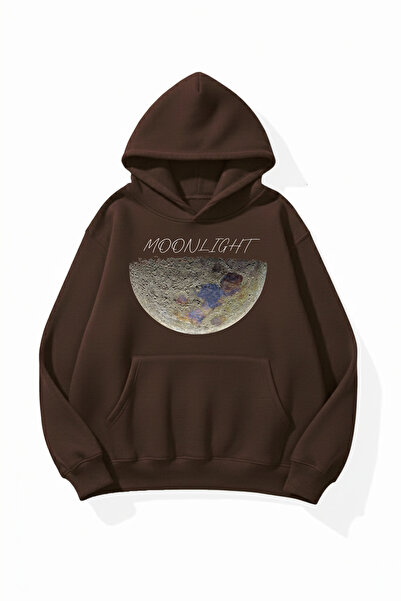 uyguntarz Unisex Soft Textured Real Moonlight Printed Design Oversize 3 Threa...