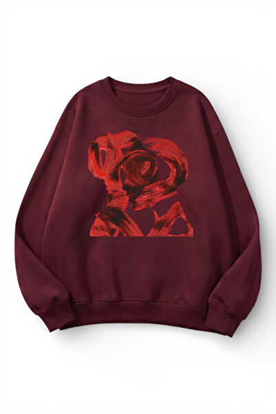 uyguntarz Unisex Soft Textured Two People Passion Printed Design Oversize 3 T...