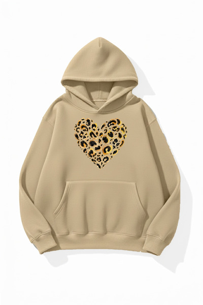 uyguntarz Unisex Soft Textured Leopard Kalop Printed Design Oversize 3 Thread...