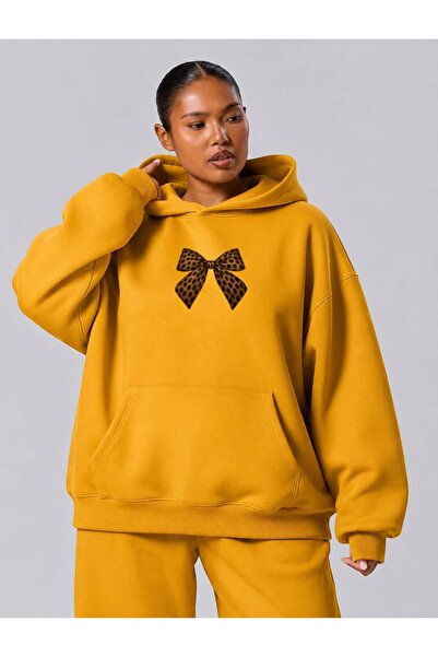 BENROMA Sweatshirt unisex cu 3 fire, din bumbac pieptănat, cu panglică și imp...