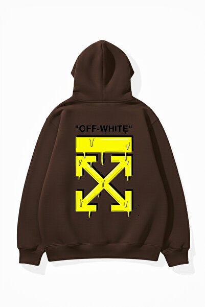 uyguntarz Unisex mekana teksturirana off-white majica sa kapuljačom i printom...