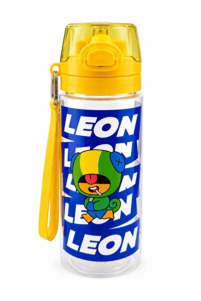 Ersev Me Çanta Leon Desenli Çocuk Pipetli Suluk 500 ML Askılı Sızdırmaz Kapaklı