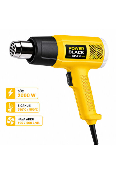 POWER BLACK SICAK HAVA TABANCASI BAŞLIK HEDİYELİ ÜRÜN 2000 W