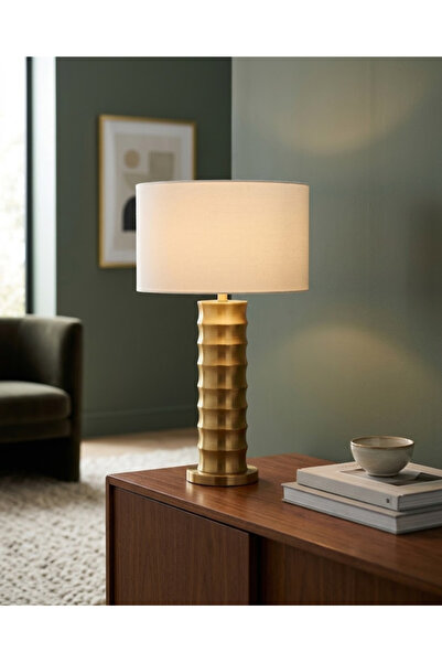 PLUS13 Modern Table Lamp with Gold Metal Base