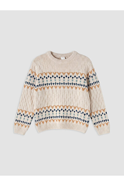 LC Waikiki Crew Neck Boys' Jacquard Knit Sweater