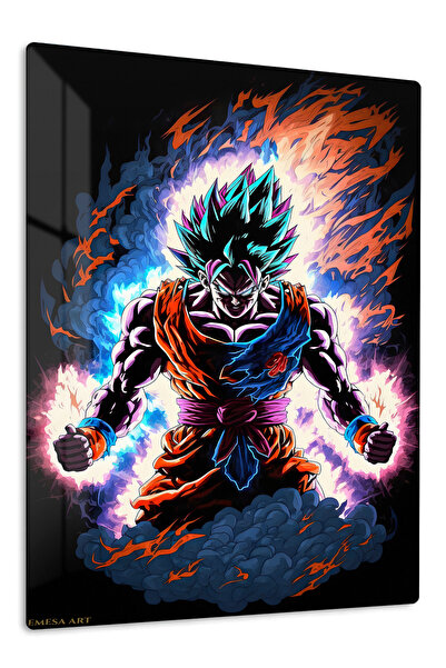 Emesa Art Goku Ultra Instinct Anime Metal Wall Art