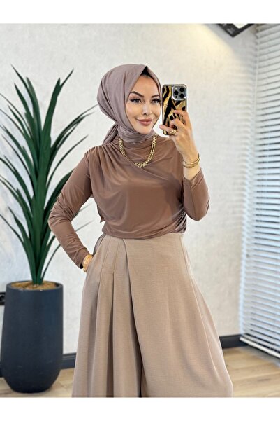 Afili 1063 Elçin Bluz Latte
