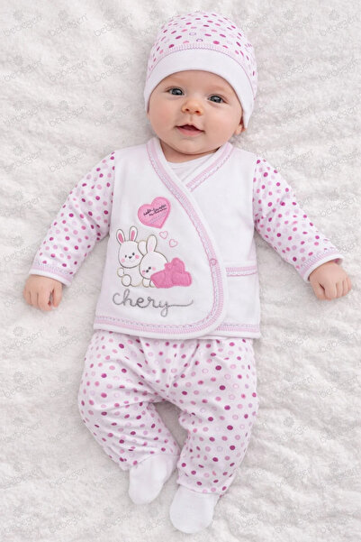 bebegen Chery Pink 7-Piece Baby Girl Hospital Discharge Set