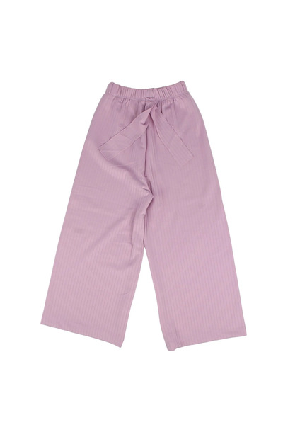 bebegen Girl's Lilac Corded Fabric Wide Leg Leggings Trousers