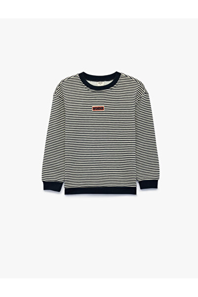 Koton Hanorac supradimensionat cu mânecă lungă, cu decolteu tip crewneck, cu ...