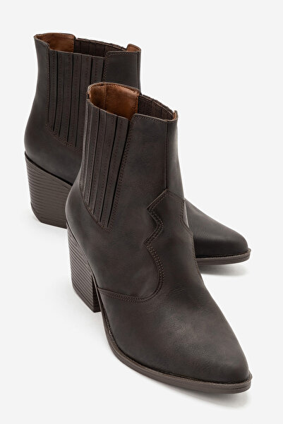 by selvi Lukka Shoes Athena Women's Bitter Brown Nubuck Western Dallas Boots