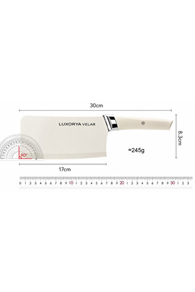 LUXORY Luxorya Velar ™   Cuțite profesionale de bucătărie, set de 7 piese, cuțite ambidextre din oțel inoxidabil cu lame acoperite pentru tăiere fină.
