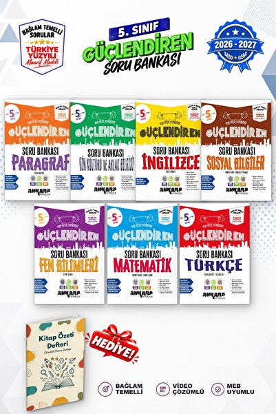 Ankara Yayıncılık 5.Sınıf Türkçe Fen Sosyal Matematik Din Paragraf İngilizce ...