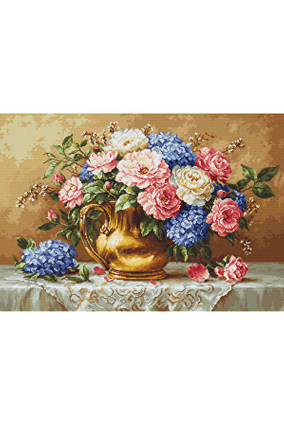 ILISART Luca-S GOLD Kit de broderie în cruciulițe - G 723 Golden Bloom