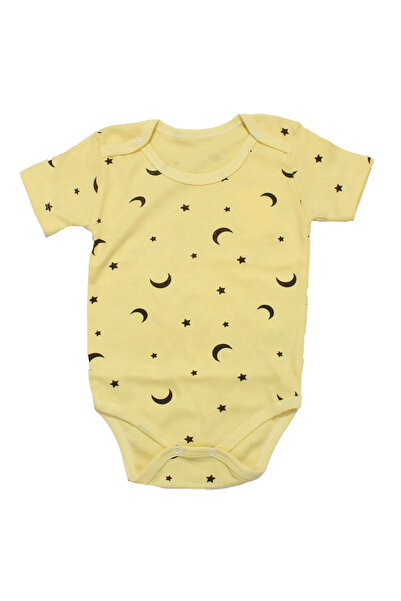 bebegen Baby Girl Ecru Purple Heart Printed Strappy Snap-On Bodysuit