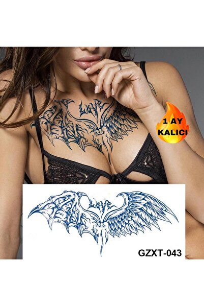Mecit Tuhafiye 1 AY KALICI KANAT SIRT GÖĞÜS GEÇİCİ DÖVME